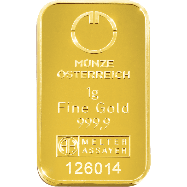 1 gramme gold bar