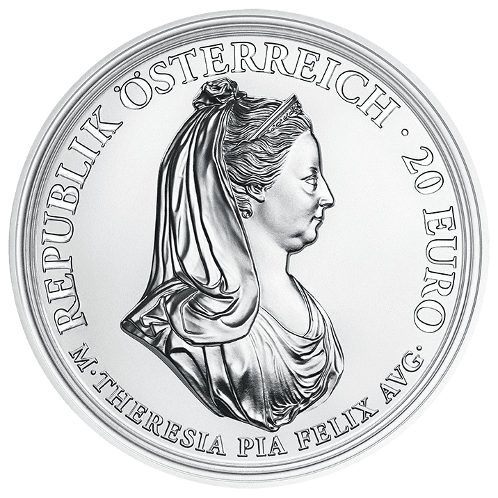 Silver coin Maria Theresa clemency 