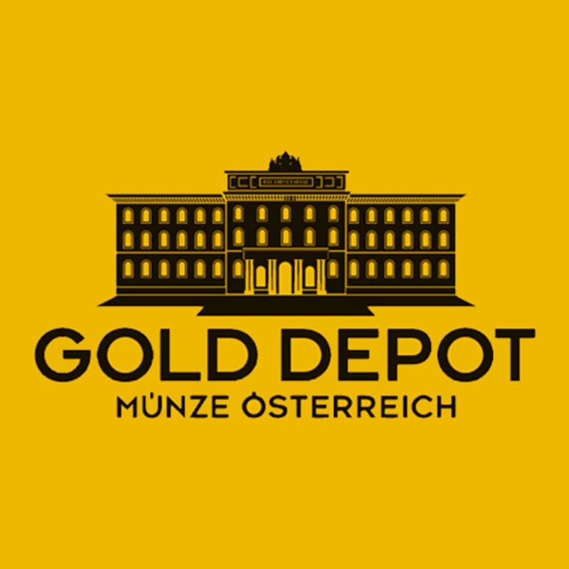 Logo GoldDepot in black on golden background